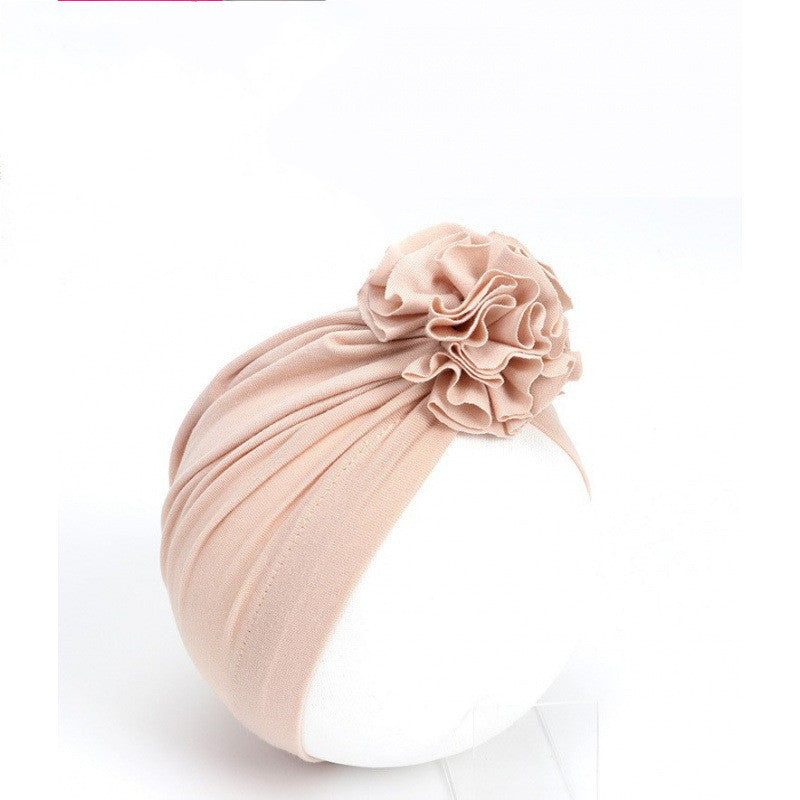 Kids Flower Hat Newborn Baby Indian Turban Cap Girl Headwear