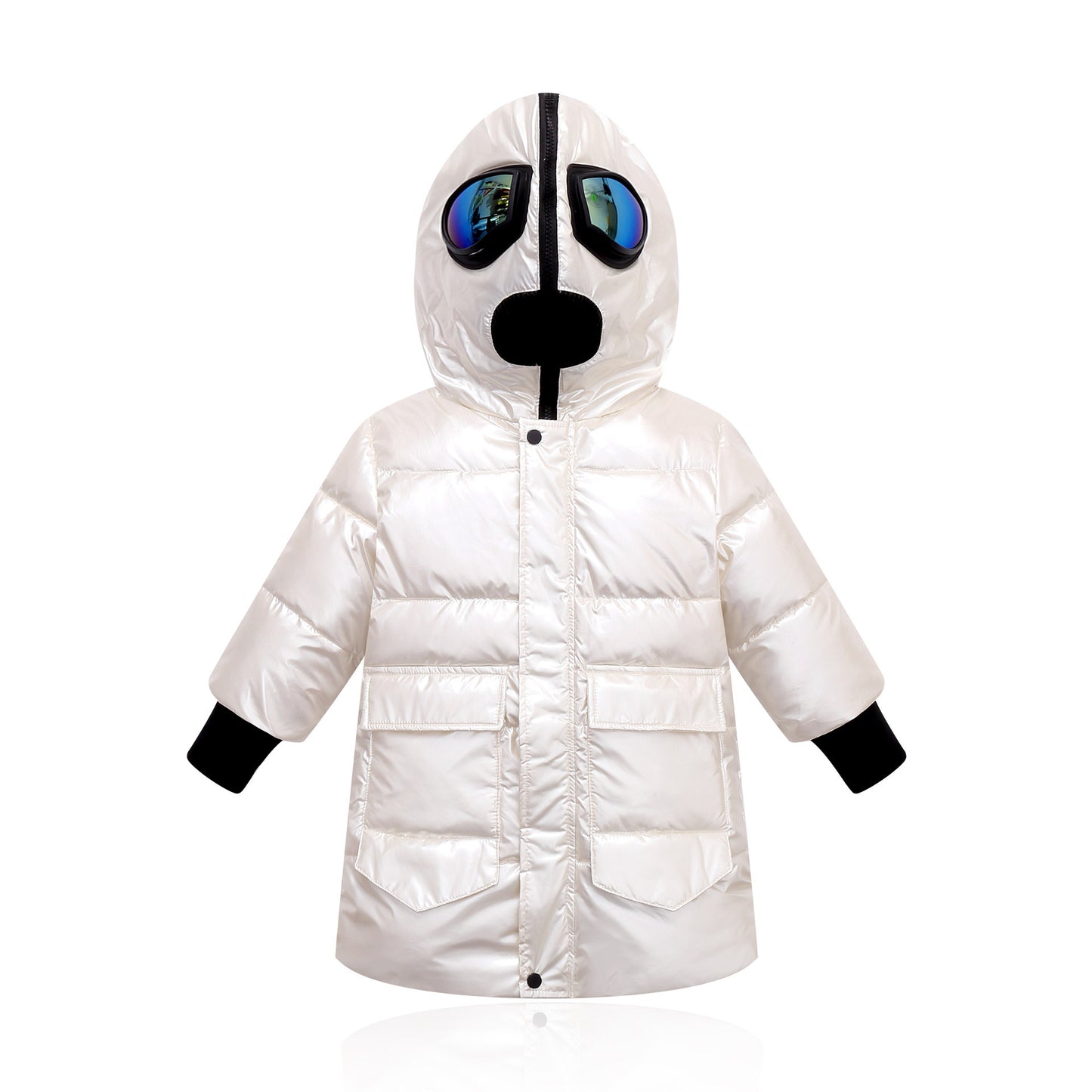 double zipper Ultraman glasses jacket