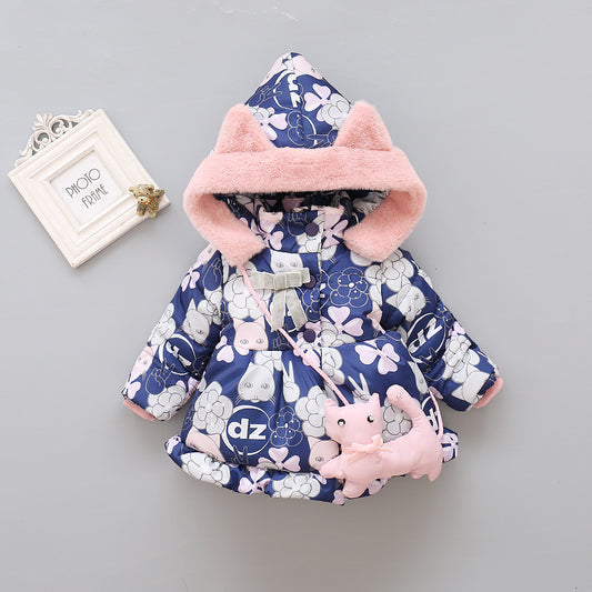 Plush padded children's cotton clothing