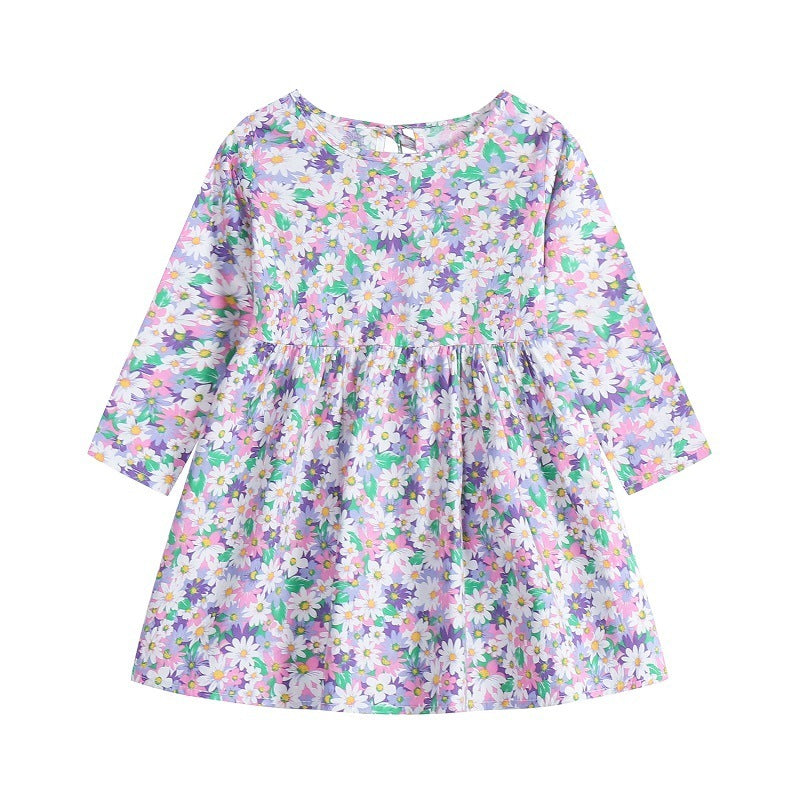 Korean Style Floral Princess Dress Children's Clothing