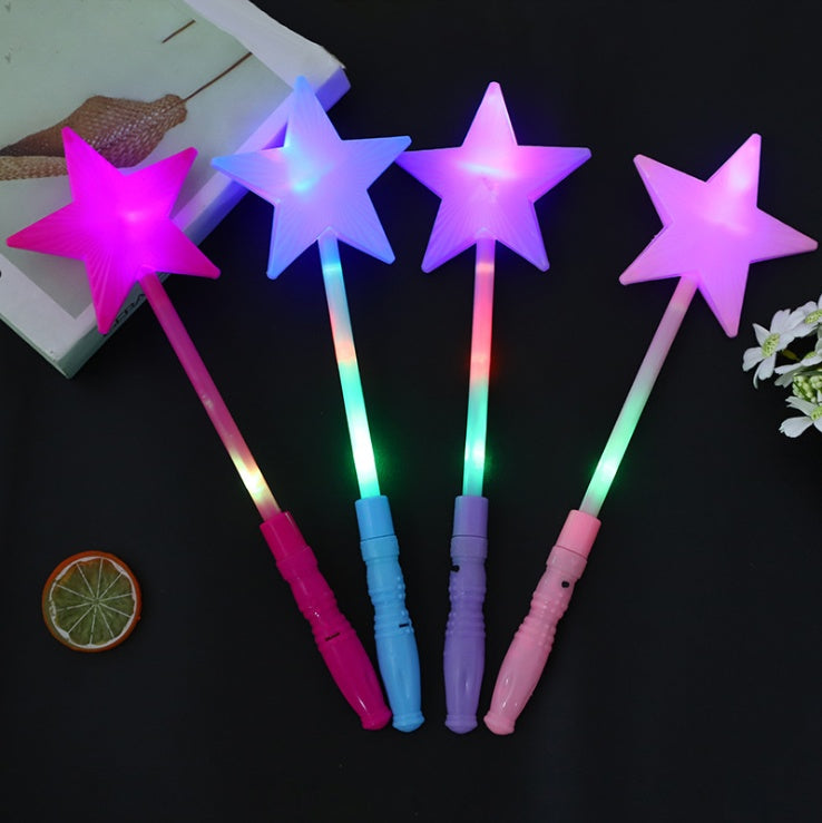 Children Illuminated Toys Five-pointed Star Stick Stars Magic Bar Kids Girl Fairy Star Rod Toy Gifts -17 AN88