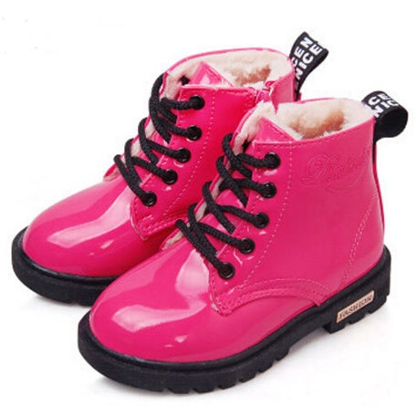 Winter Children Shoes PU Leather Waterproof