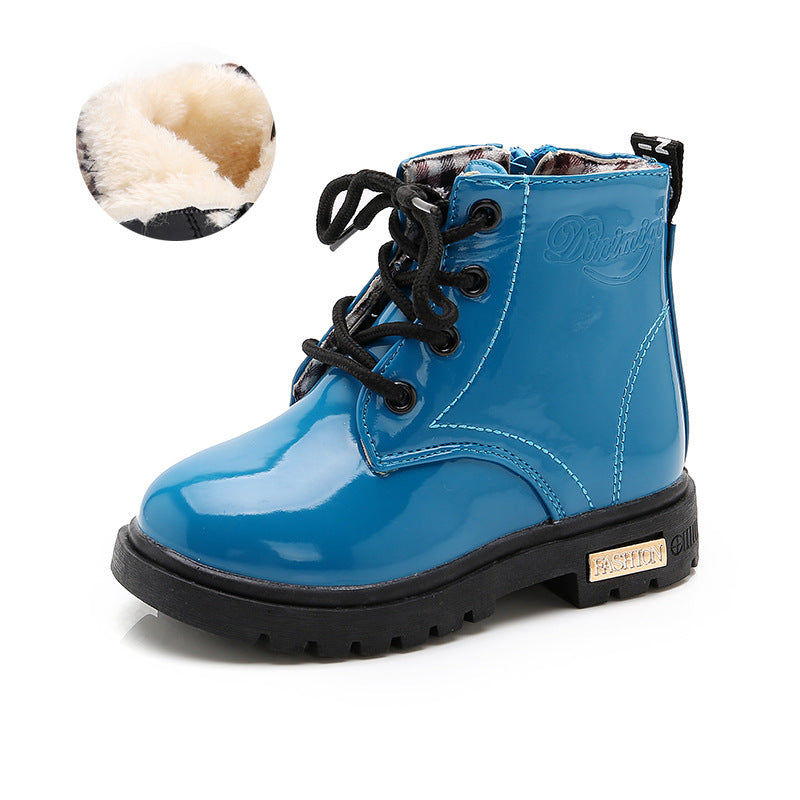 Winter Children Shoes PU Leather Waterproof