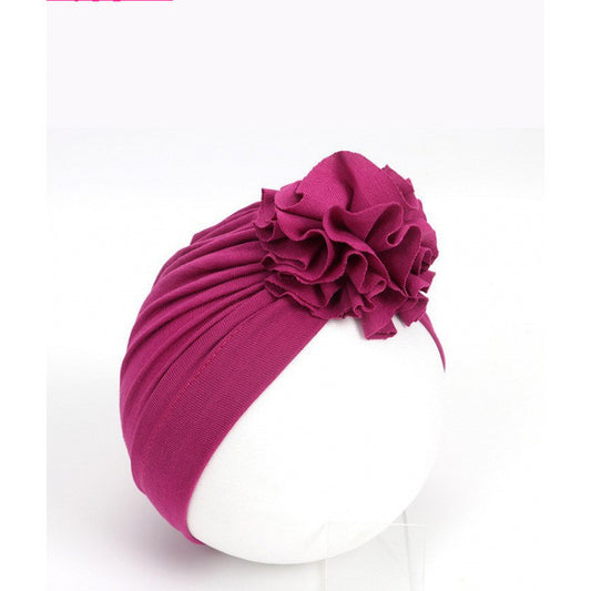 Kids Flower Hat Newborn Baby Indian Turban Cap Girl Headwear