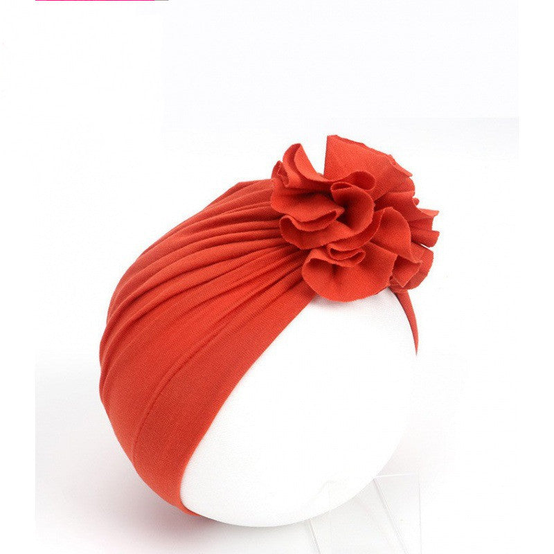 Kids Flower Hat Newborn Baby Indian Turban Cap Girl Headwear