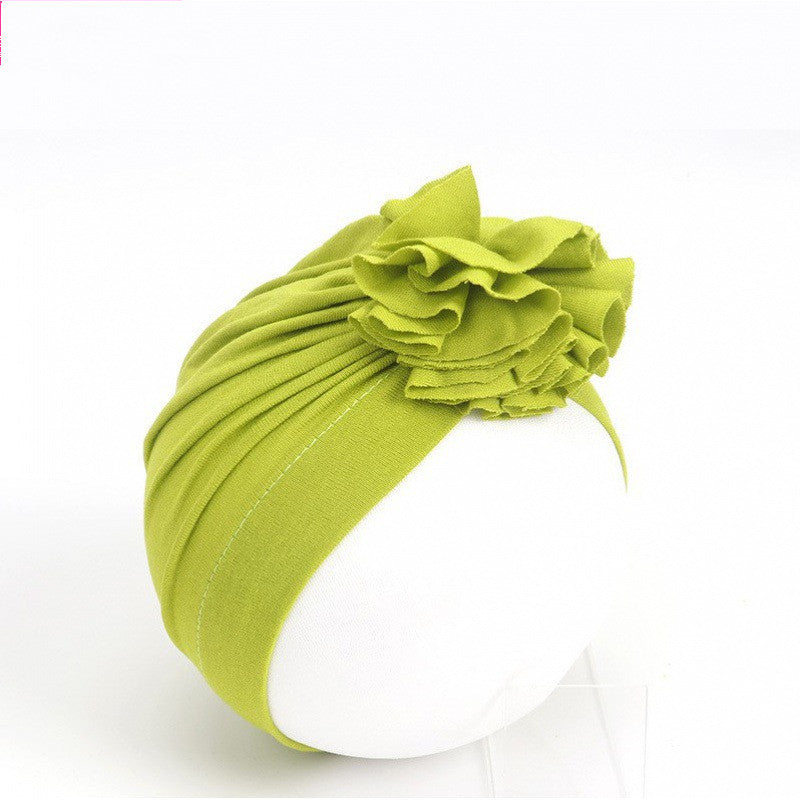 Kids Flower Hat Newborn Baby Indian Turban Cap Girl Headwear