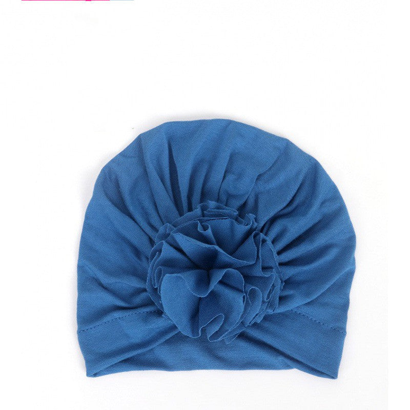 Kids Flower Hat Newborn Baby Indian Turban Cap Girl Headwear