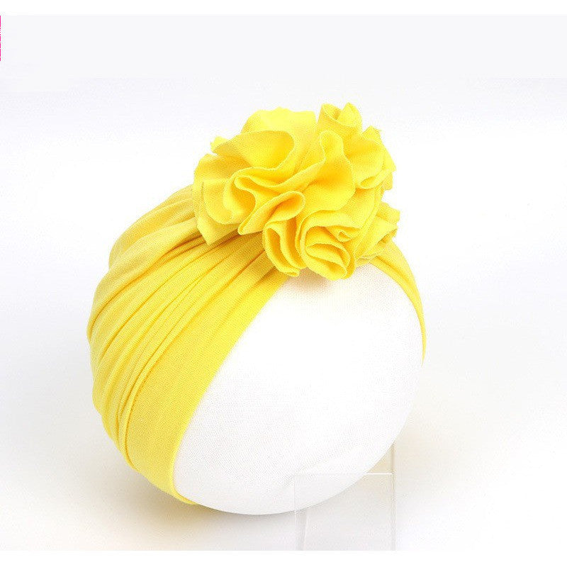 Kids Flower Hat Newborn Baby Indian Turban Cap Girl Headwear