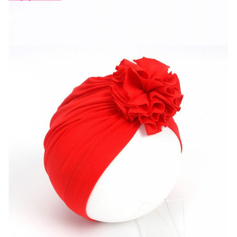 Kids Flower Hat Newborn Baby Indian Turban Cap Girl Headwear