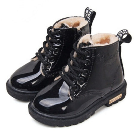 Winter Children Shoes PU Leather Waterproof