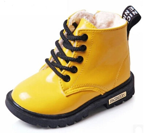 Winter Children Shoes PU Leather Waterproof