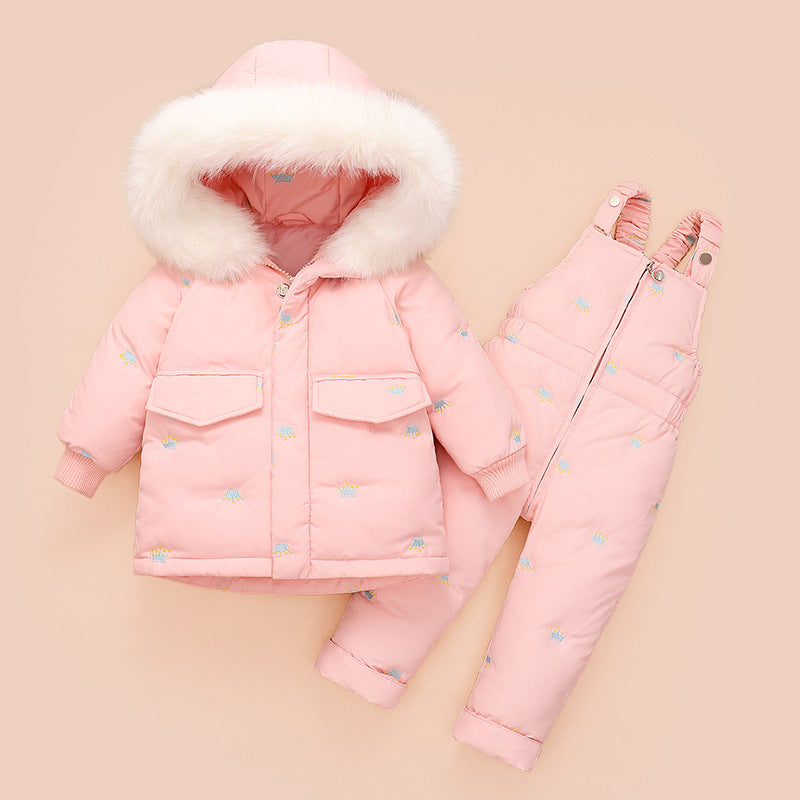 Children's Clothing Children's Down Jacket Suit Girls