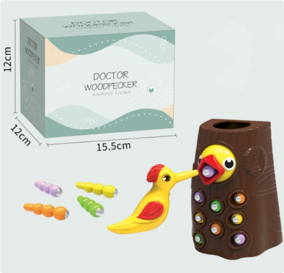 Family Toys Click Here For More OptionsWoodpecker Magnetic Catch The Worm Animal Feeding Game Small Birds Children Educate Fishing Toys Kit Kids Gift Set