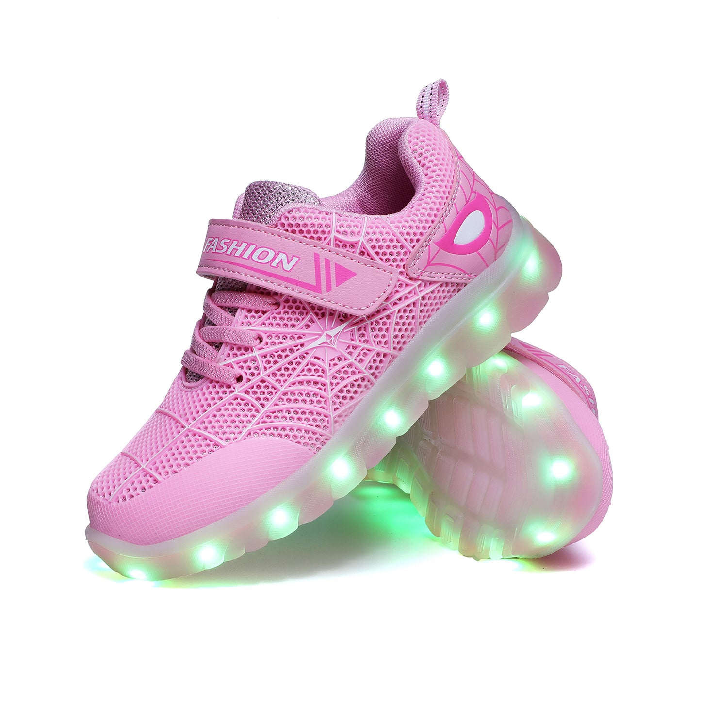 Kids Led USB Recharge Glowing Shoes Children's Hook Loop