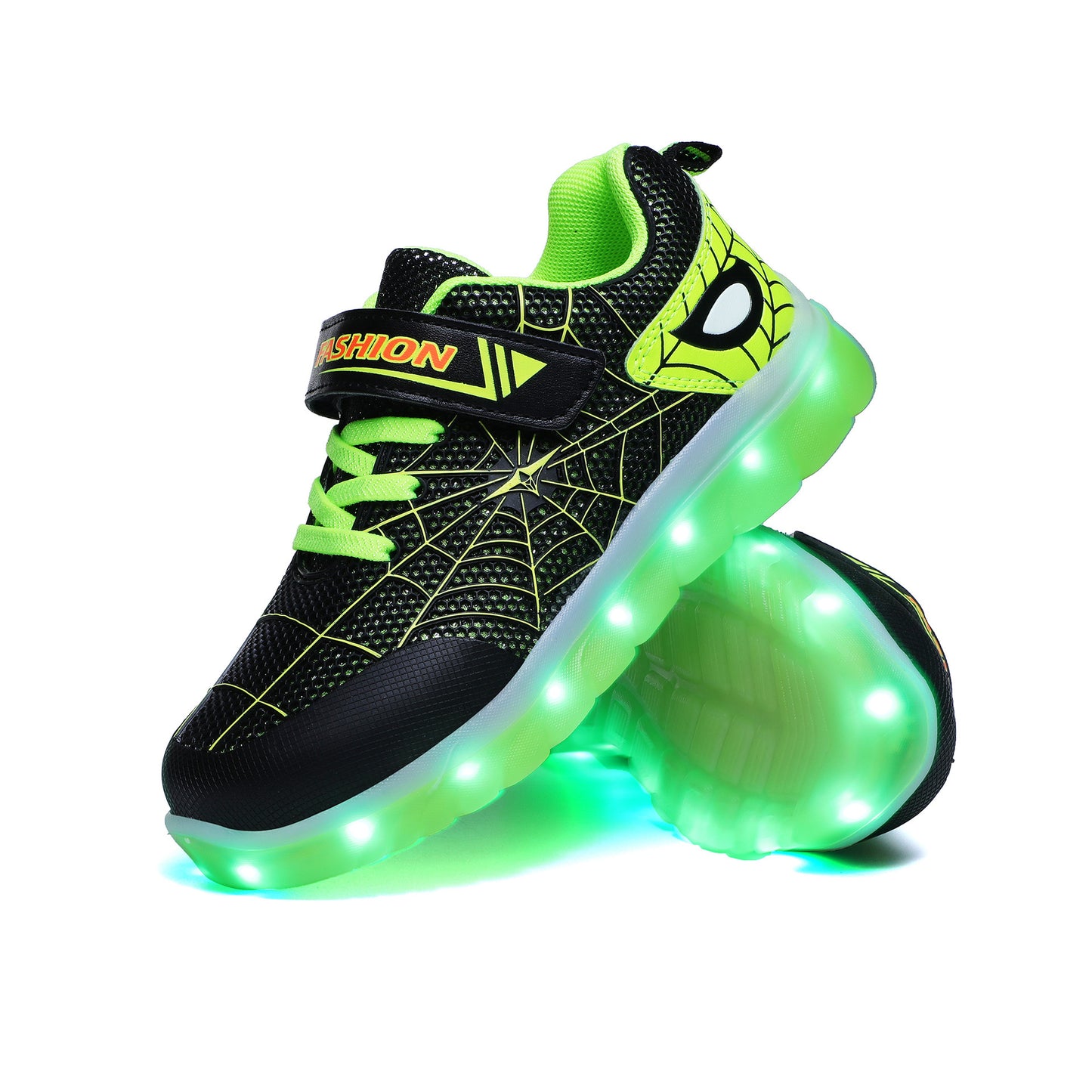 Kids Led USB Recharge Glowing Shoes Children's Hook Loop