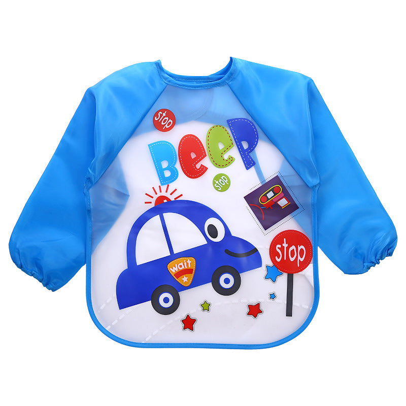 Children's Gown Long Sleeve Kids Waterproof Meal Baby Apron Painting Clothes Bib Protective Clothing