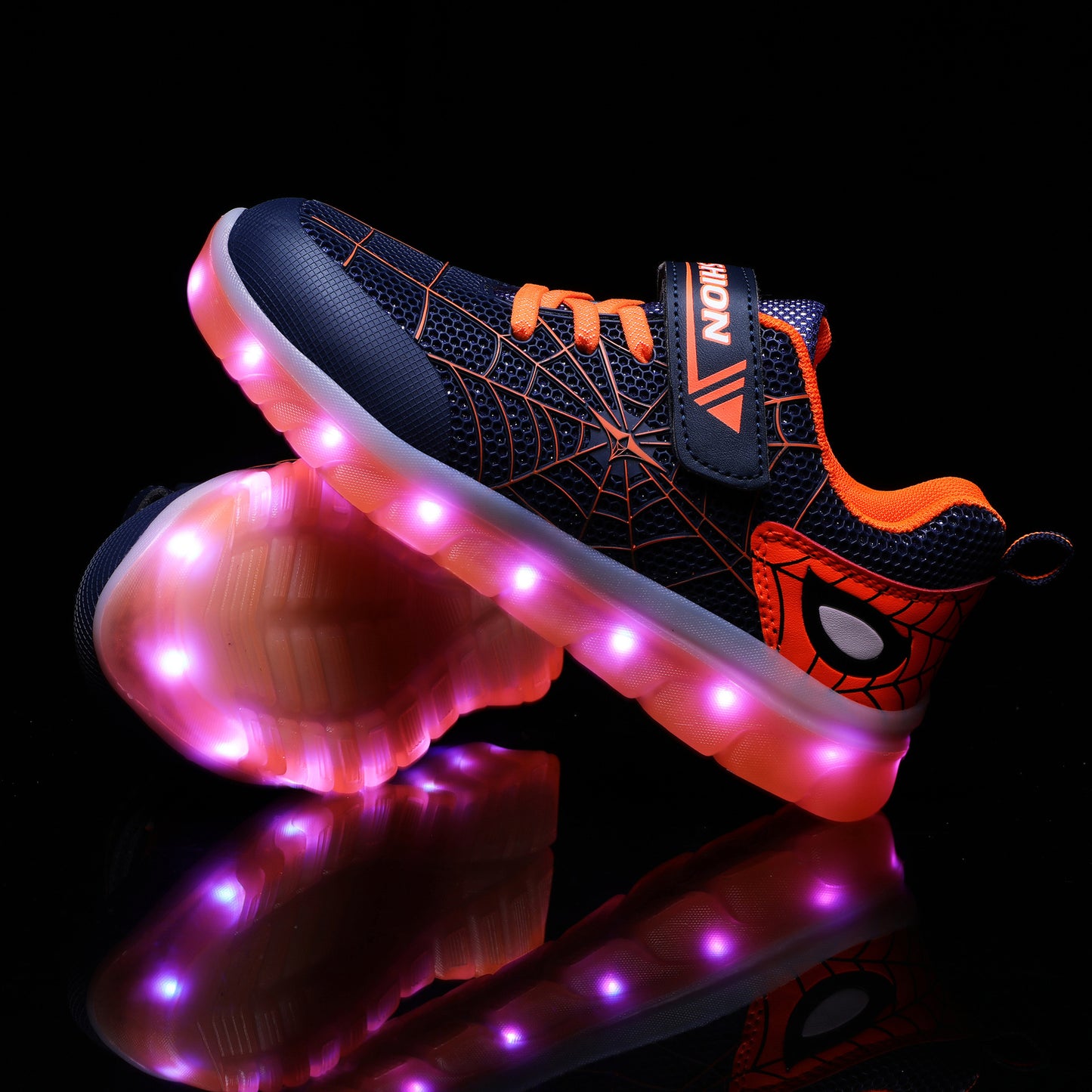 Kids Led USB Recharge Glowing Shoes Children's Hook Loop