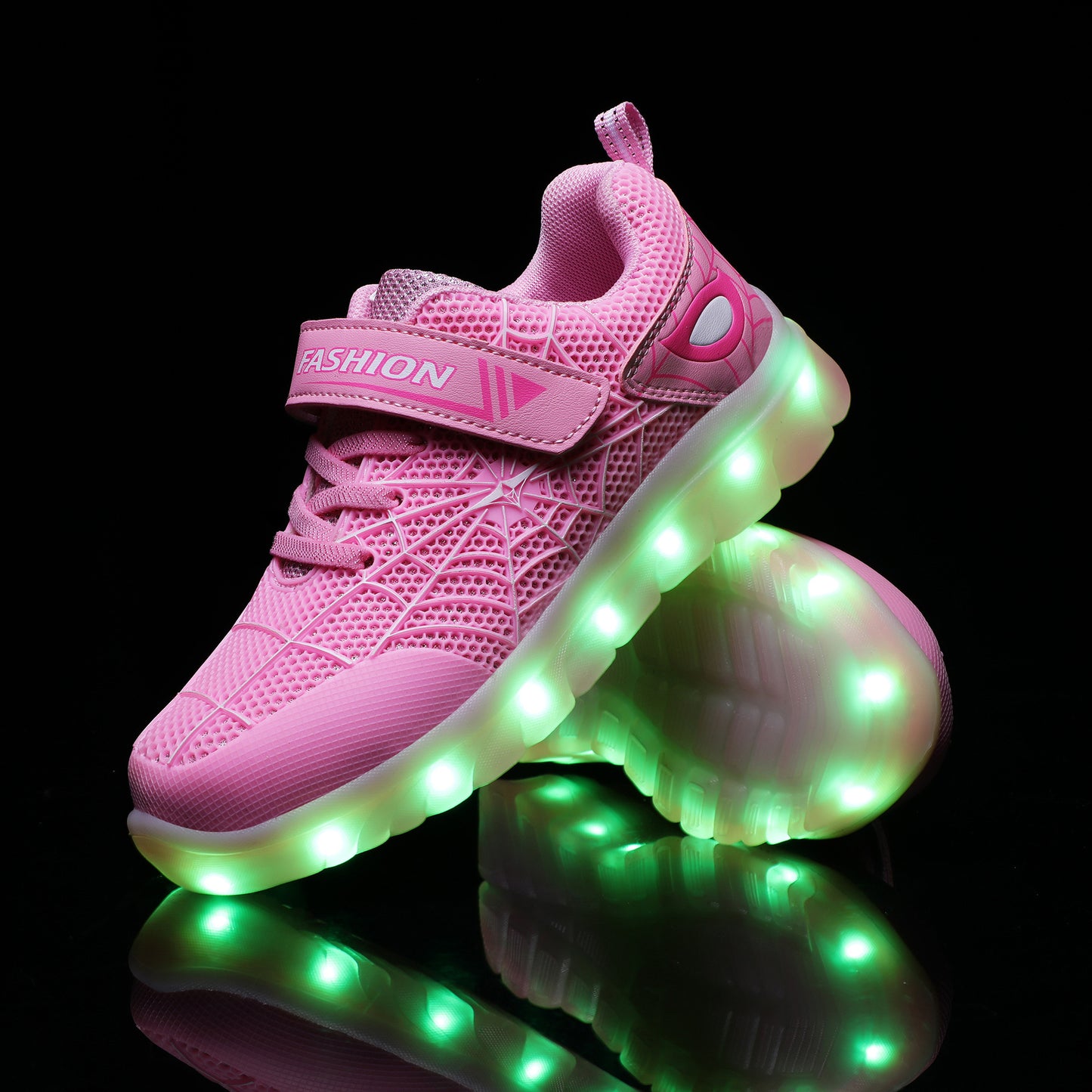 Kids Led USB Recharge Glowing Shoes Children's Hook Loop